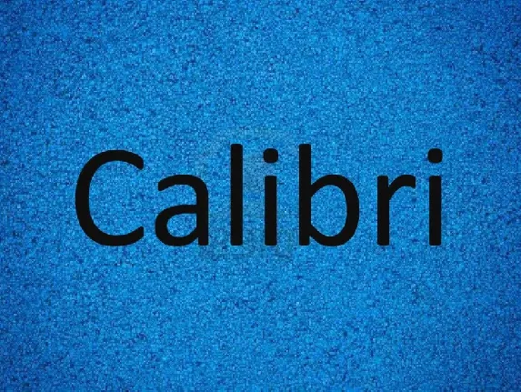 Calibri font