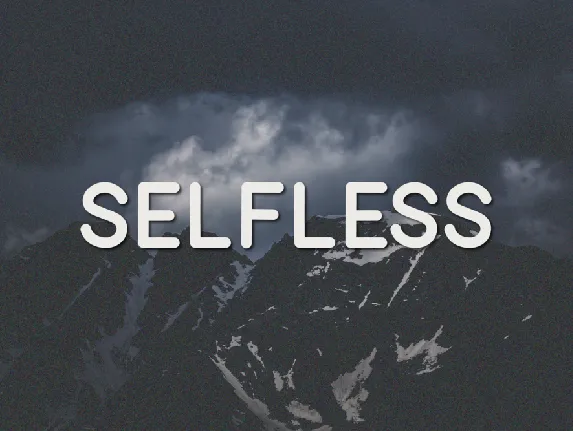 Selfless font