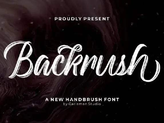 Backrush Brush font