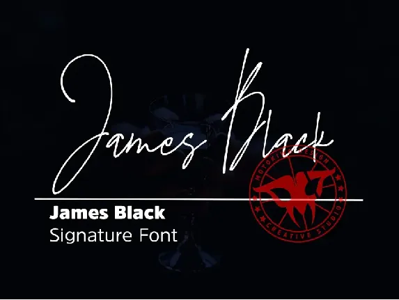 James Black Signature font