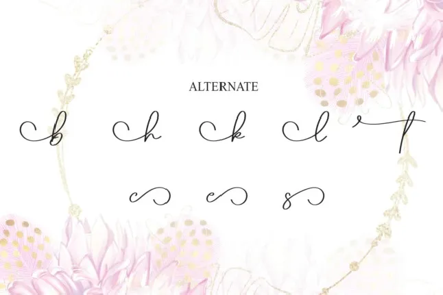 Bouquets Calligraphy font