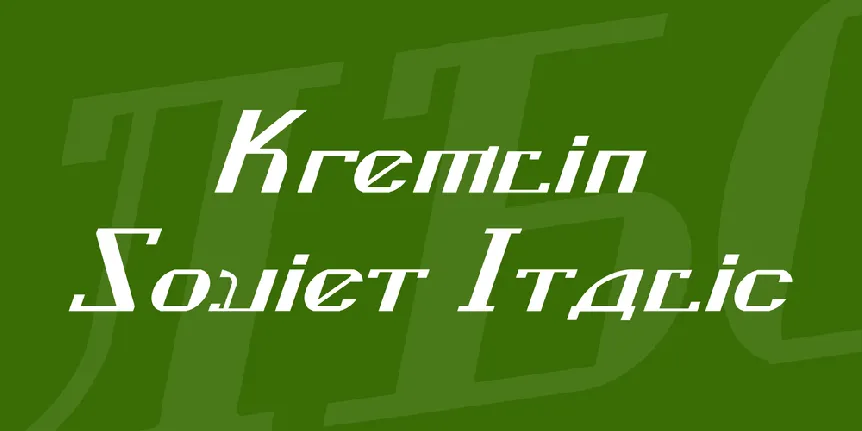 Kremlin Soviet Italic font