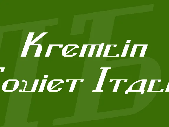 Kremlin Soviet Italic font