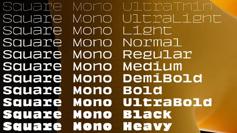 Square Mono Family font