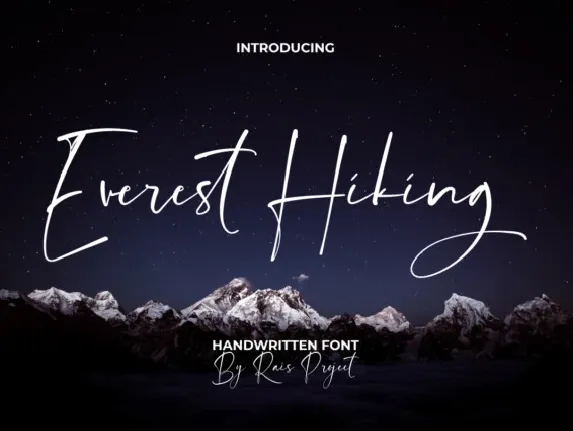 Everest Hiking font