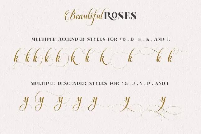 Beautiful Roses font