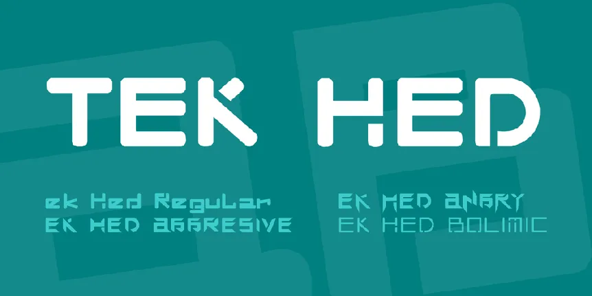 TEK HED font