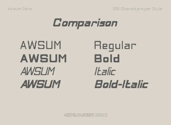 Awsum Sans Family font