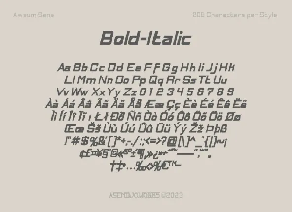 Awsum Sans Family font