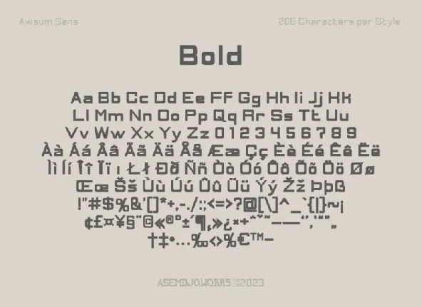 Awsum Sans Family font