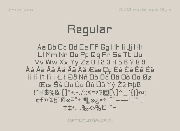 Awsum Sans Family font