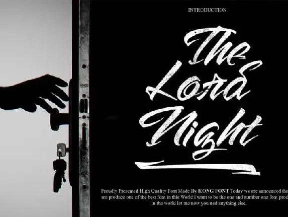 The Lord Night Brush font