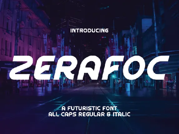 Zerafoc font