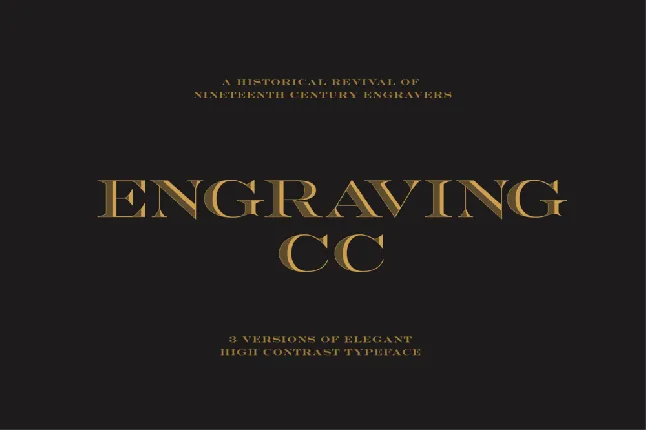 Engraving CC font