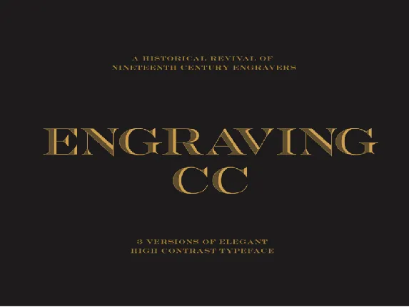 Engraving CC font