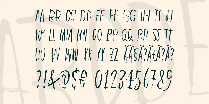 In the deep dark woods font