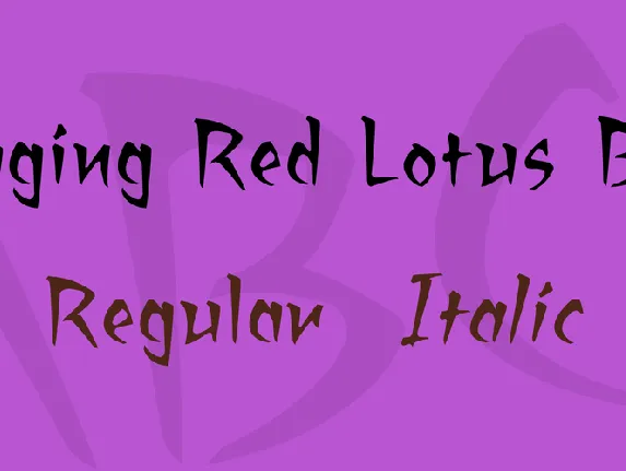 Raging Red Lotus BB font