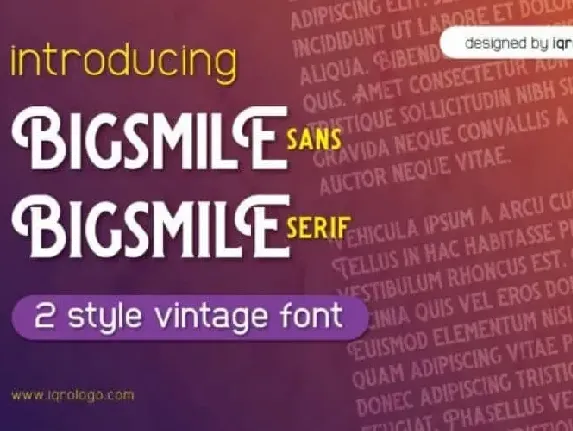 Bigsmile Duo font