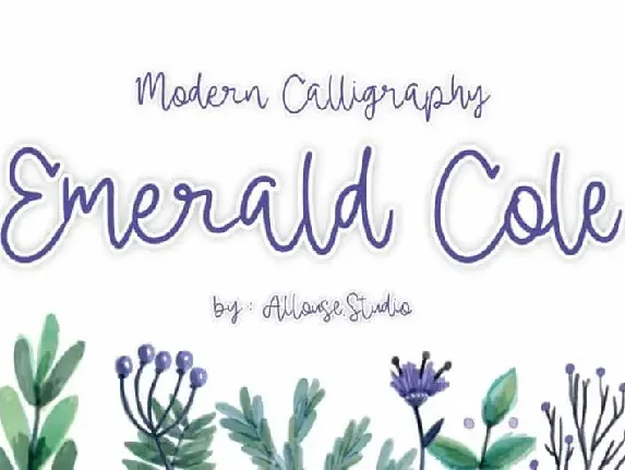 Emerald Cole Calligraphy font