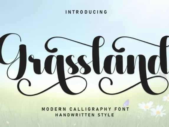 Grassland Script font