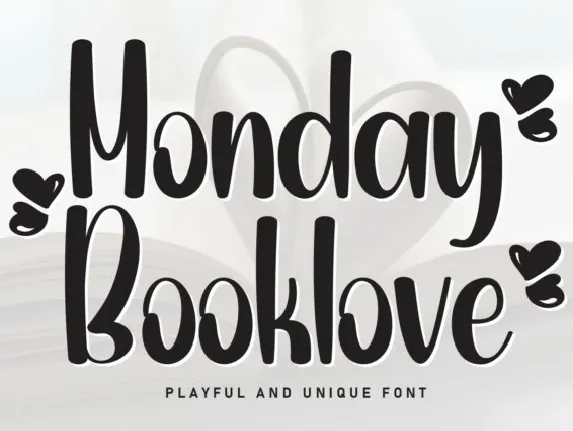 Monday Booklove Display font