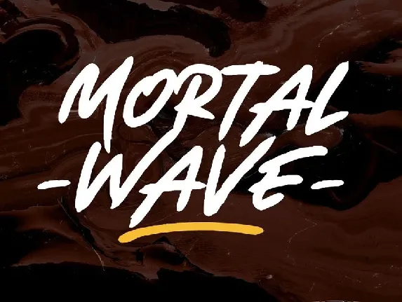 Mortal Wave Dry Brush font