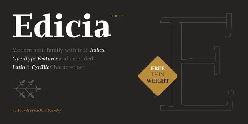 Edicia font