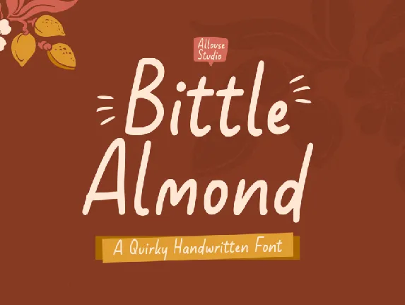 Bittle Almond font