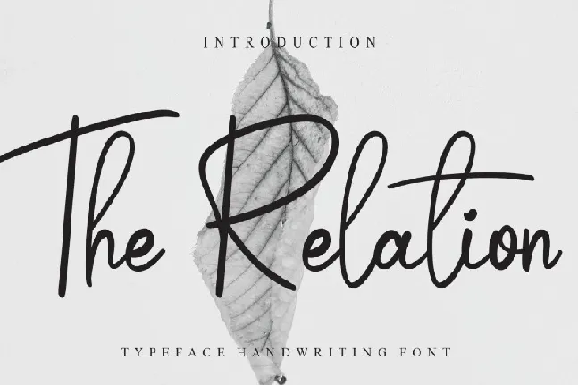 The Relation Script font