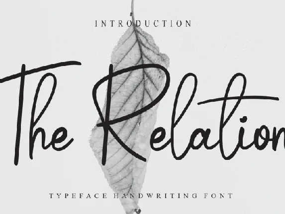 The Relation Script font