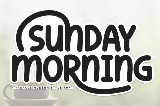 Sunday Morning Display font