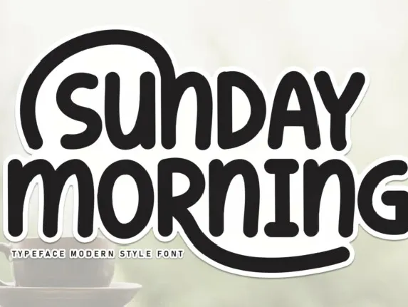 Sunday Morning Display font