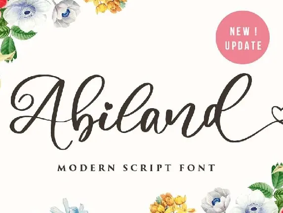 Abiland Calligraphy font