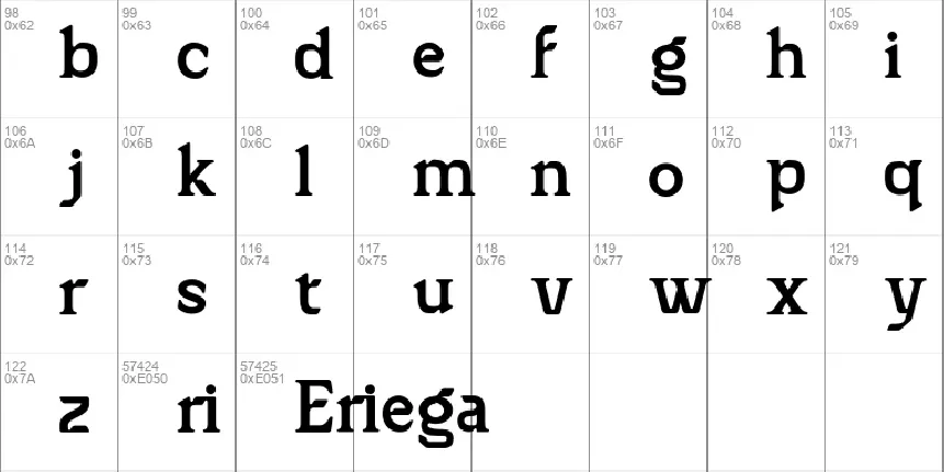 Eriega font