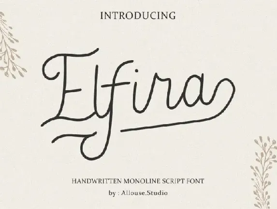 Elfira Script Family font