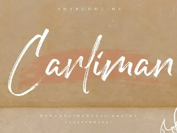 Carliman Handbrushed Calligraphy font