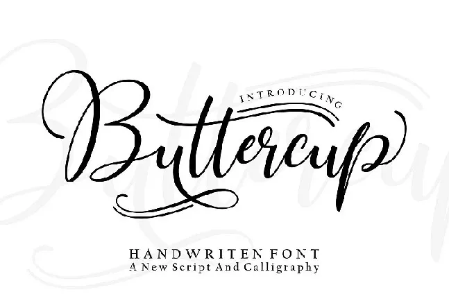 Buttercup Handwritten font