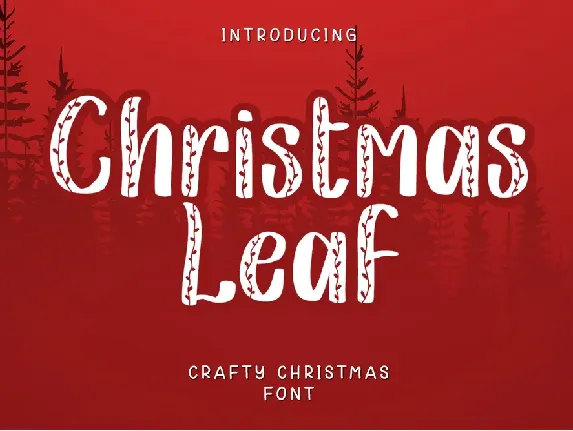 Christmas Leaf font