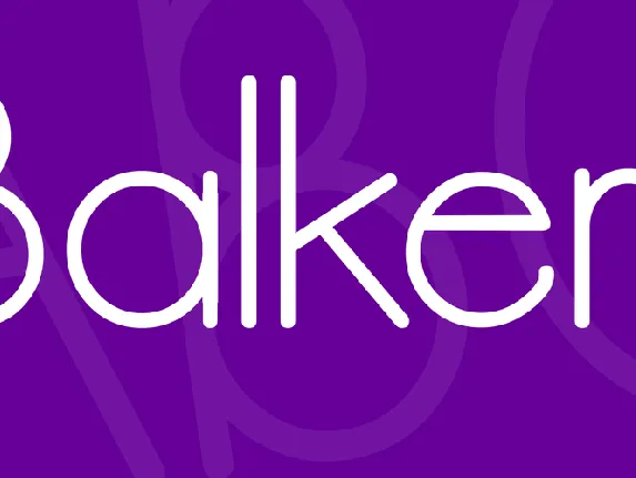 Balker font