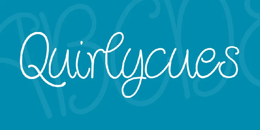 Quirlycues font