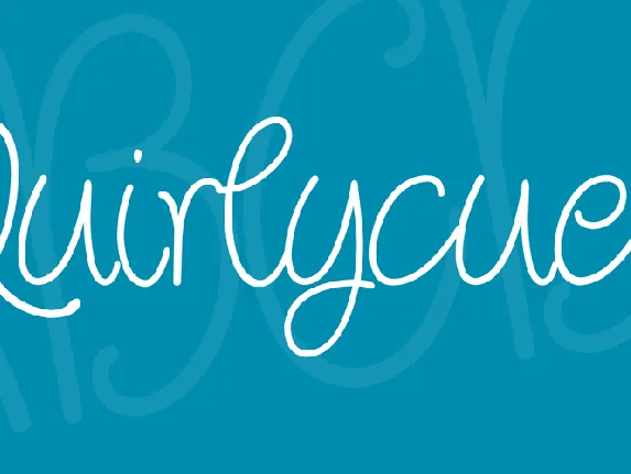 Quirlycues font