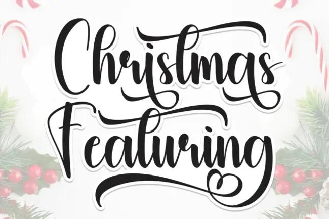 Christmas Featuring Script font