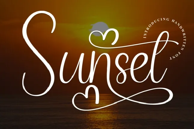 Sunset font