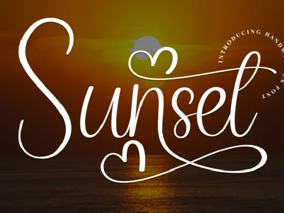 Sunset font