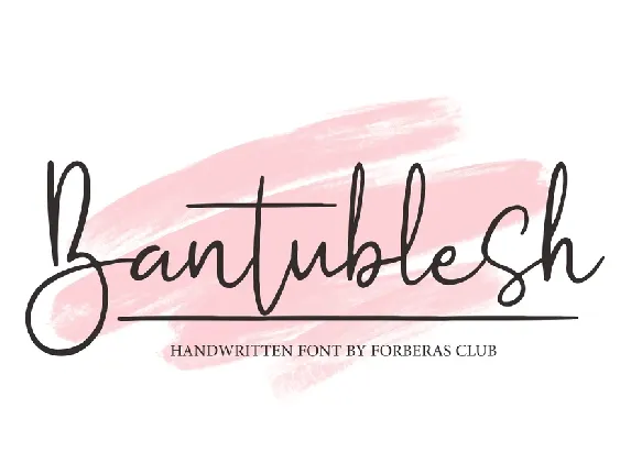 Bantublesh font