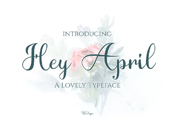 Hey April font