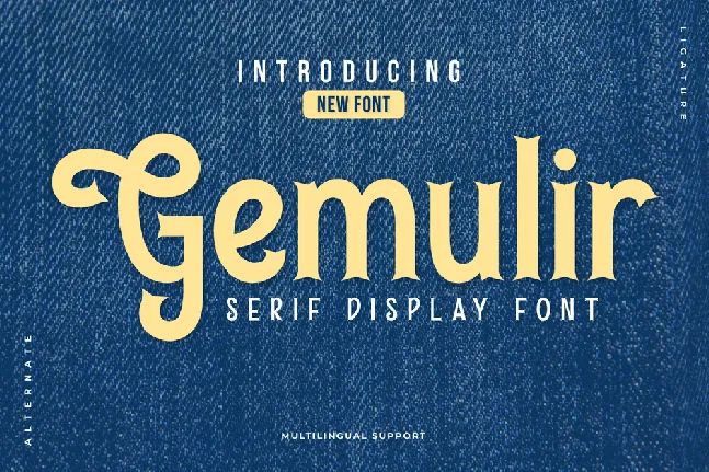 Gemulir Trial font