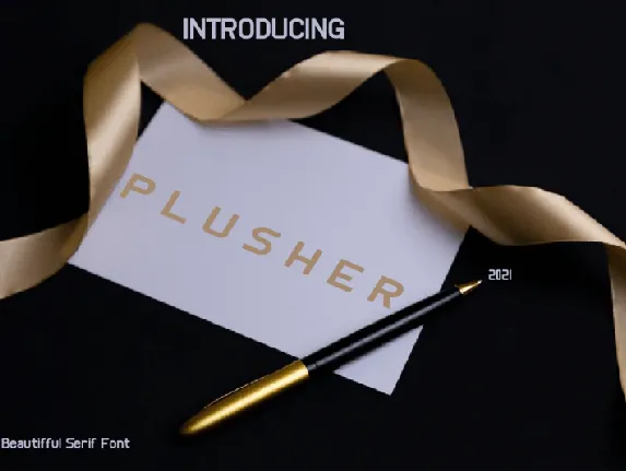 Plusher font