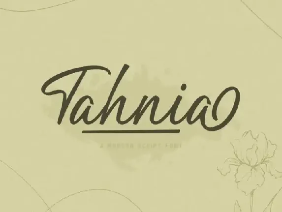 Tahnia Script font