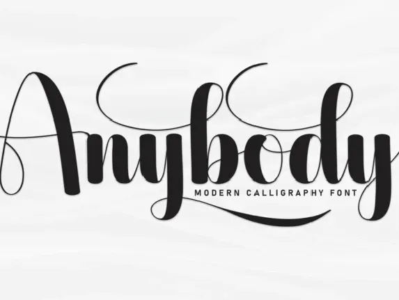 Anybody Script font